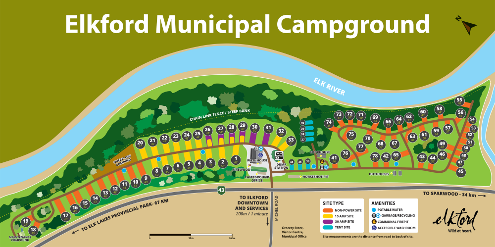 District of Elkford Campground Map