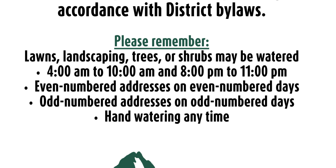 Sprinkler Ban Lifted