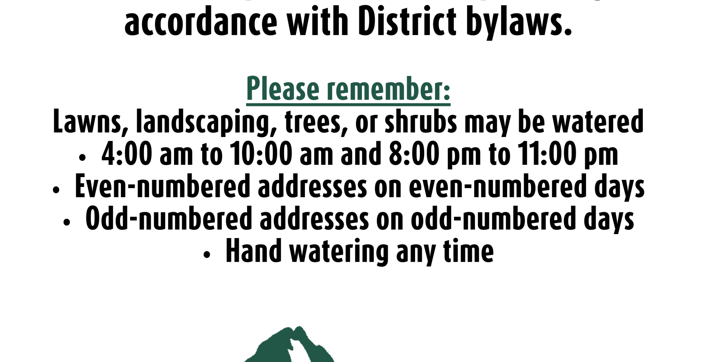 Sprinkler Ban Lifted